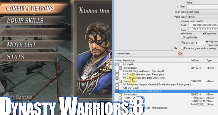 dynasty warriors 8 pc menu controller