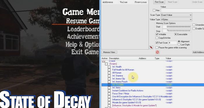 state of decay 2 cheat engine trainer download