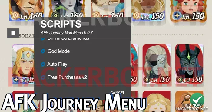 afk journey menu features