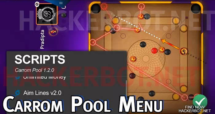 carrom pool menu features