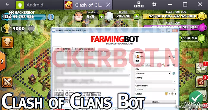 clash of clans auto gameplay bot robot