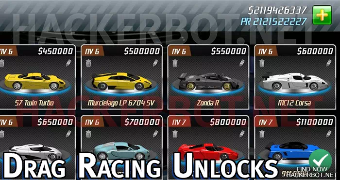 drag racing unlocks