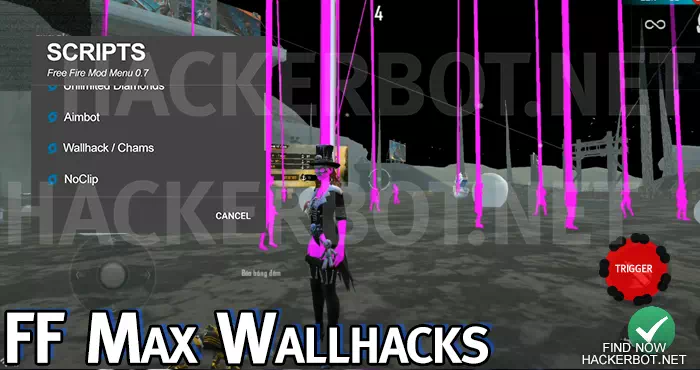 Free Fire MAX Hacks, Mods, Aimbots, Wallhacks, Mod Menus and Cheats for FF MAX on Android / iOS