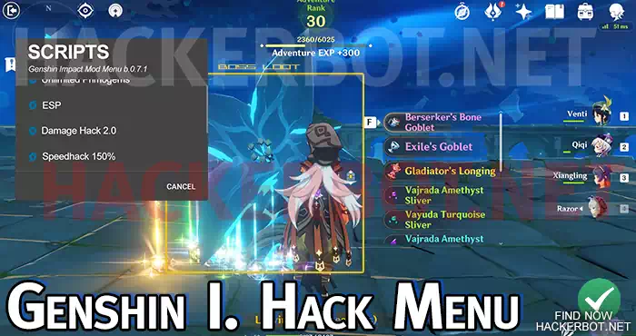 genshin impact hack menu