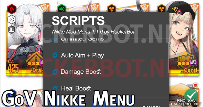nikke modified menu features and options