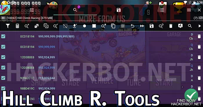 hill climb racing tools