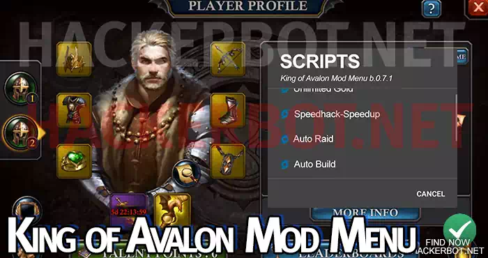 king of avalon mod menu