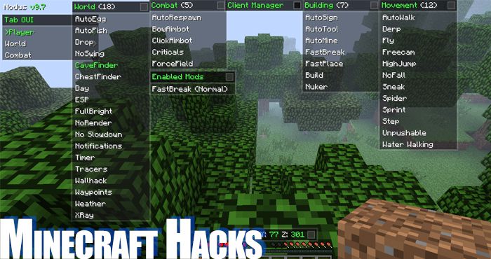 minecraft hacks windows 10 edition