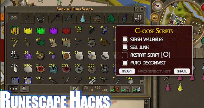 Runescape bots, hacks, dupes and other cheats