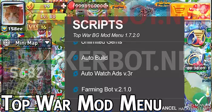 top war bg mod menu android ios