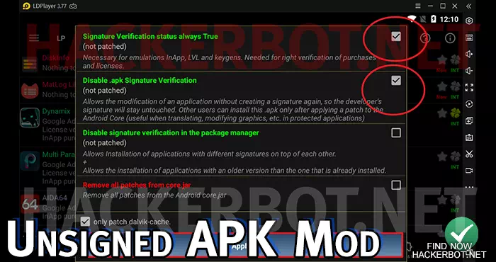 install use unsigned apk mod