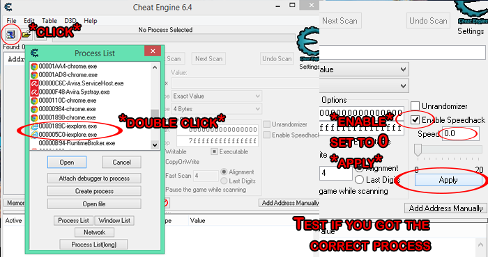 Chrome Cheat Engine Speedhack Game Modifier