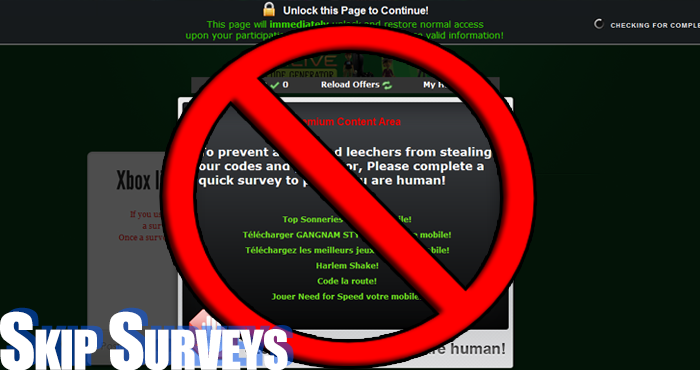 skip surveys remove