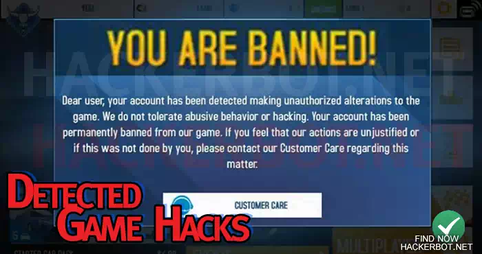detected banned ban game hack mod