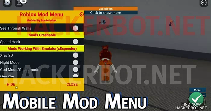 mobile game mod menu