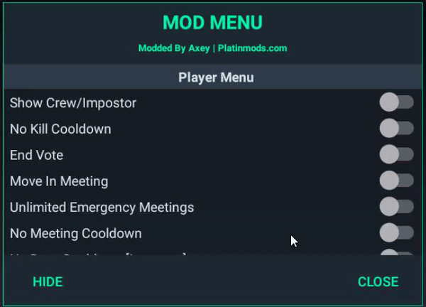 mod menu features