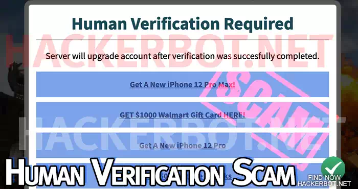 human verification scam