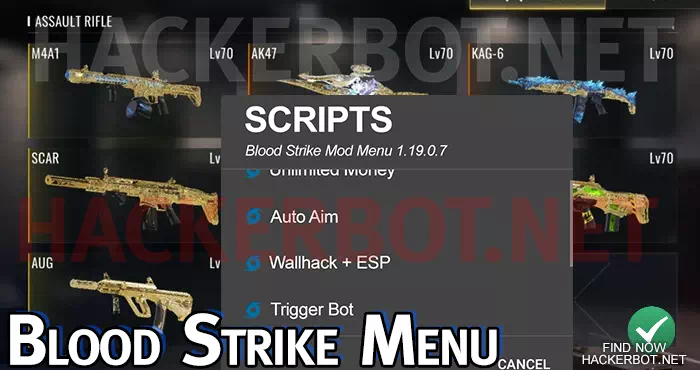 Blood Strike menu features