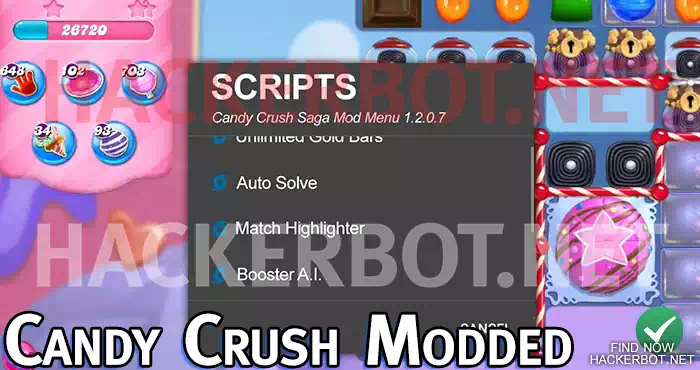 candy crush saga menu