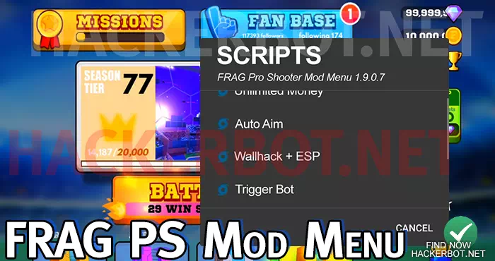 FRAG Menu Options