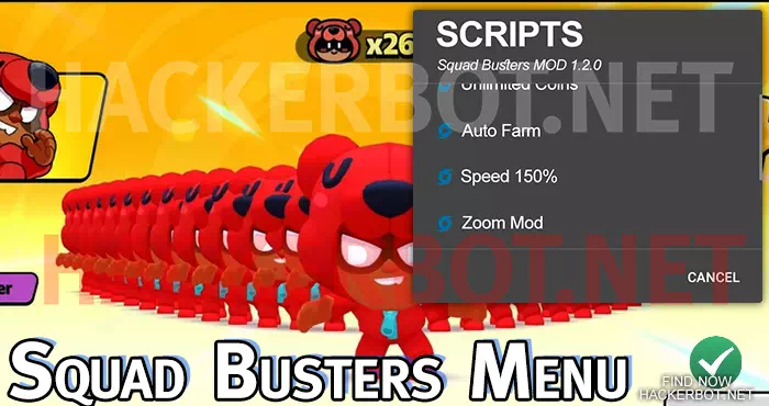 Squad Busters menu options