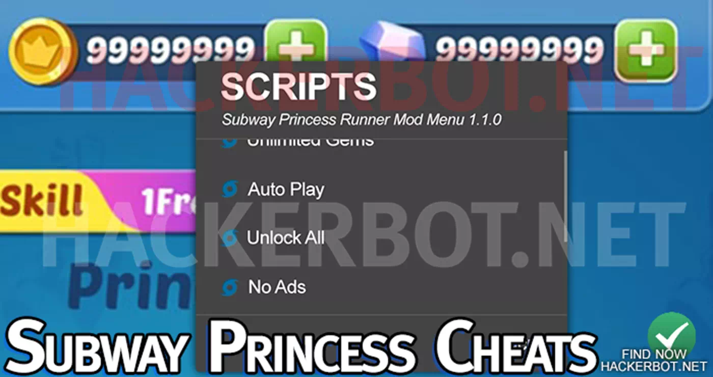 Subway Princess Runner Cheats